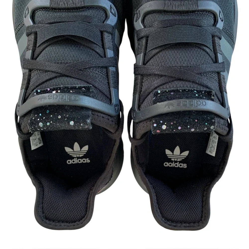 Adidas Black & Iridescent Stripe U Path Sneakers